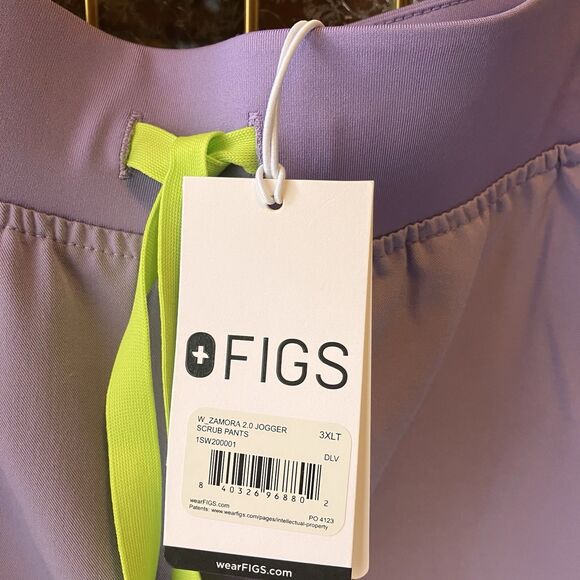 NWT Light Purple Figs Woman’s 3XLT Jogger Scrub Pants Technical Collection - Picture 2 of 16